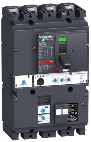 Автоматический выключатель 4П4Т M.2.2 100A VIGI MH NSX160B | код. LV430996 | Schneider Electric 